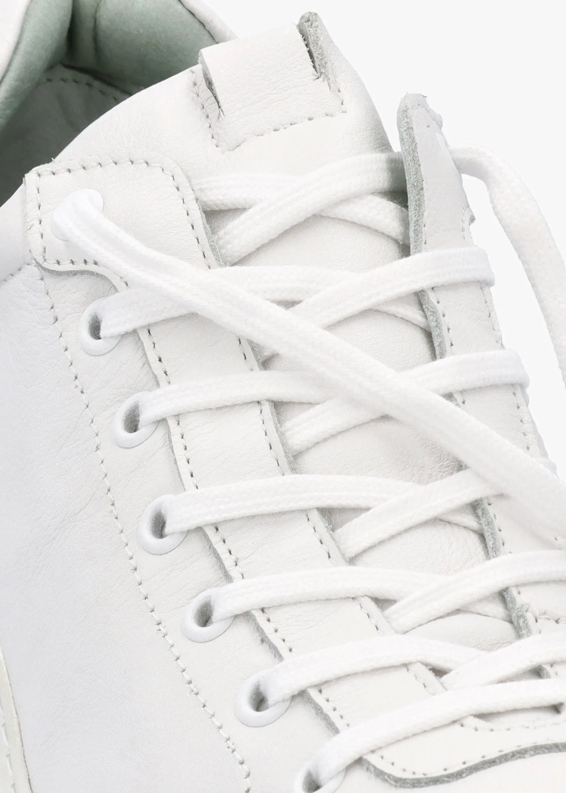 Dufy White Leather Wedge Trainers