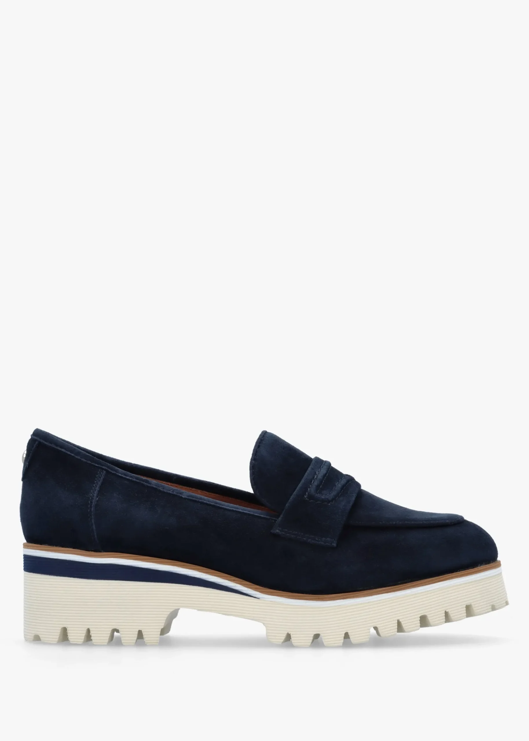 Ebonee Off Navy Suede Chunky Loafers