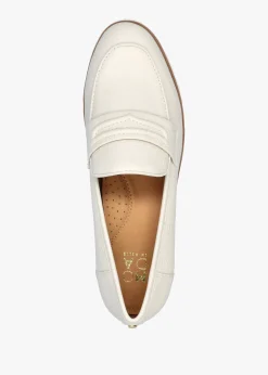 Ebonee Off White Leather Chunky Loafers