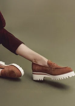 Ebonee Tan Suede Chunky Loafers