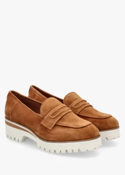 Ebonee Tan Suede Chunky Loafers