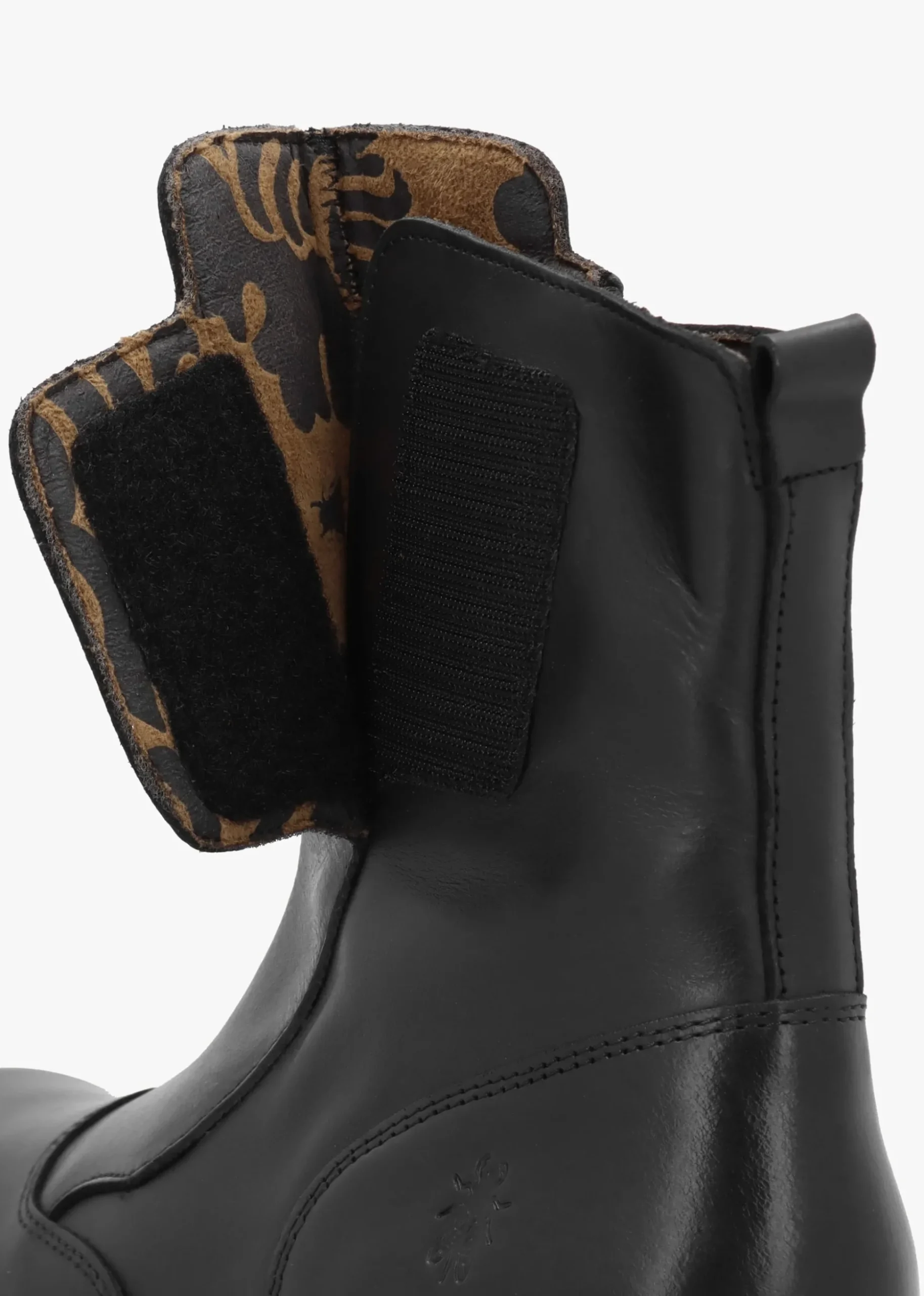 Egli Black Leather Block Heel Chunky Ankle Boots