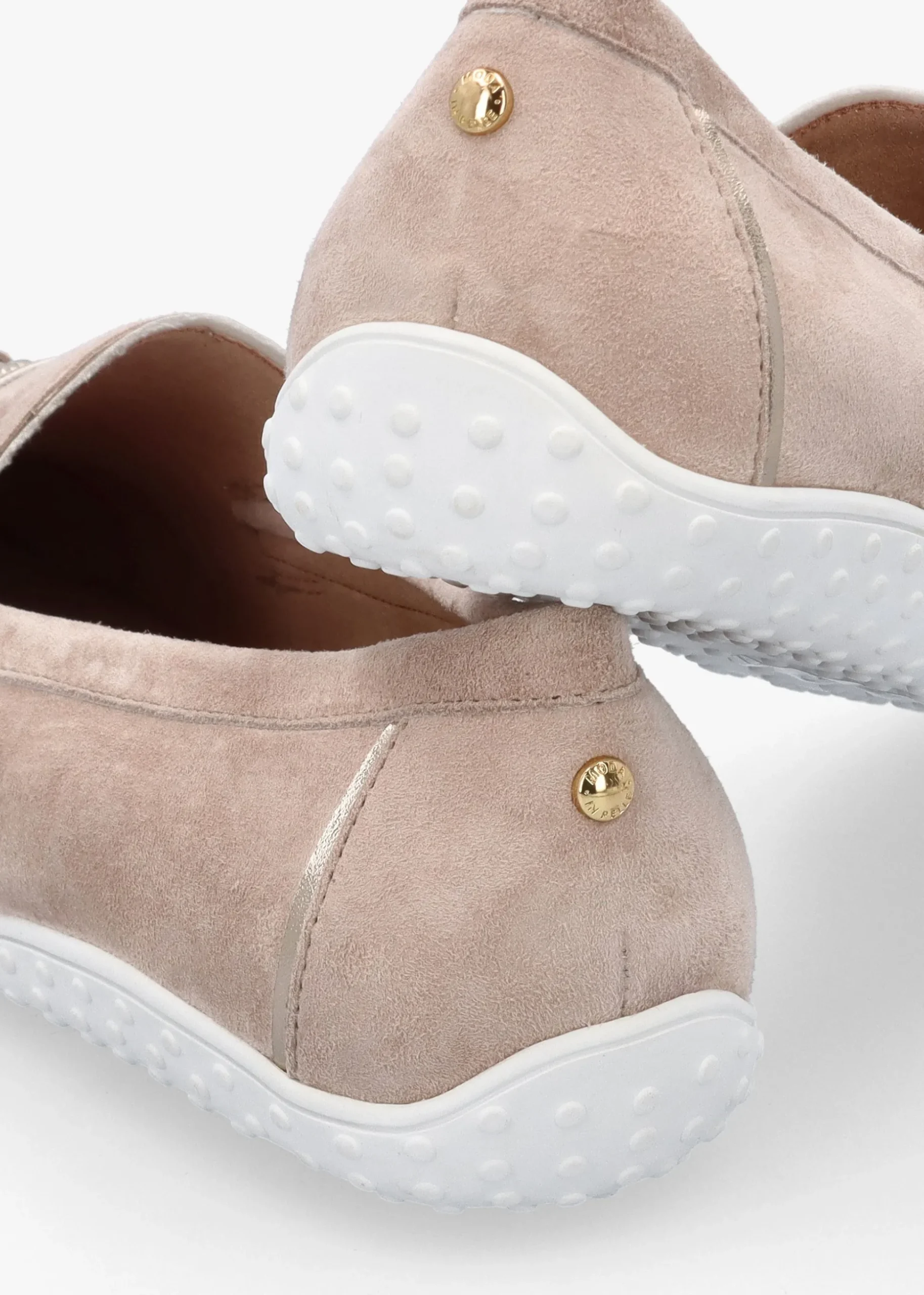 Elinia Beige Suede Tassel Loafers