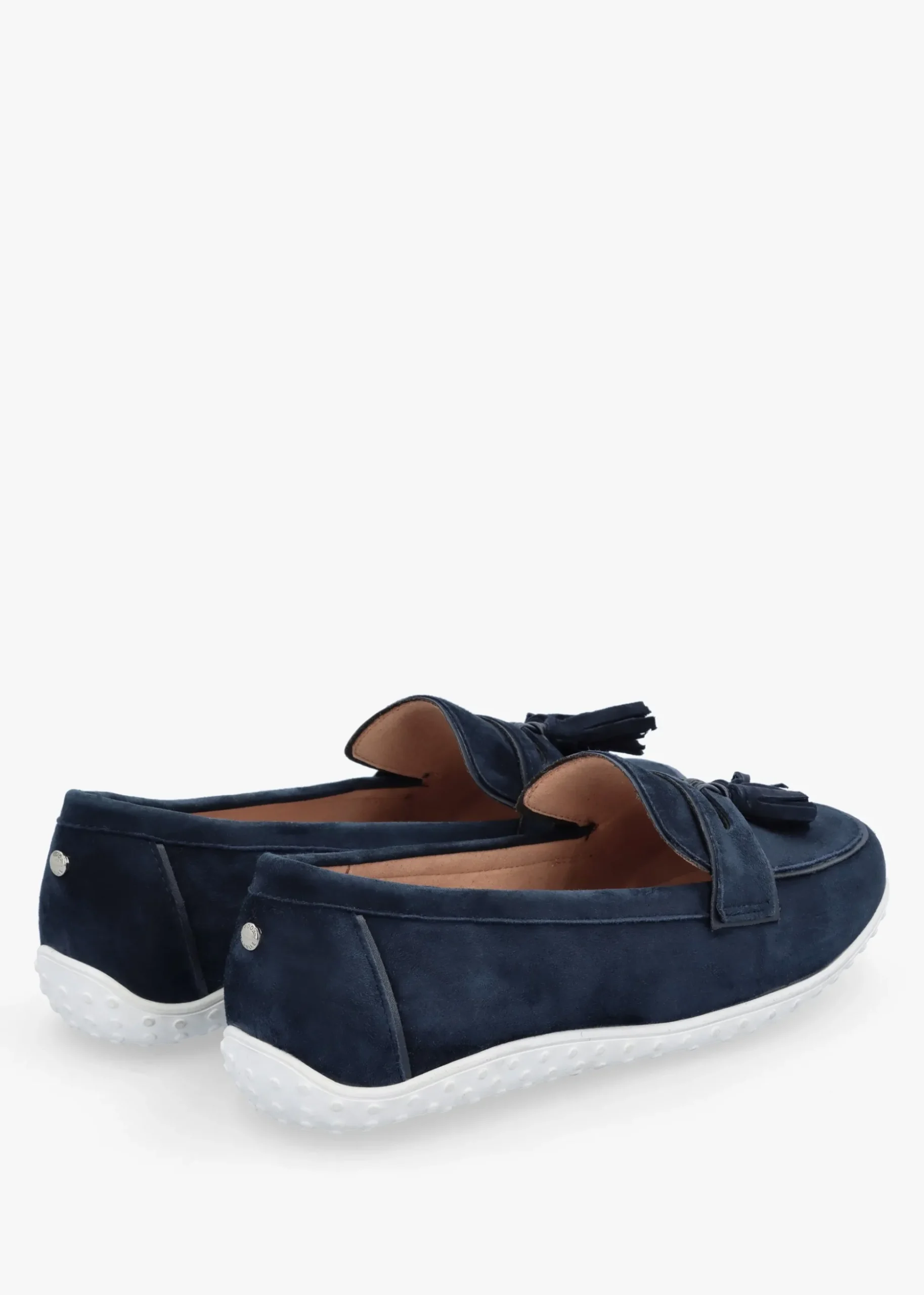 Elinia Navy Suede Tassel Loafers