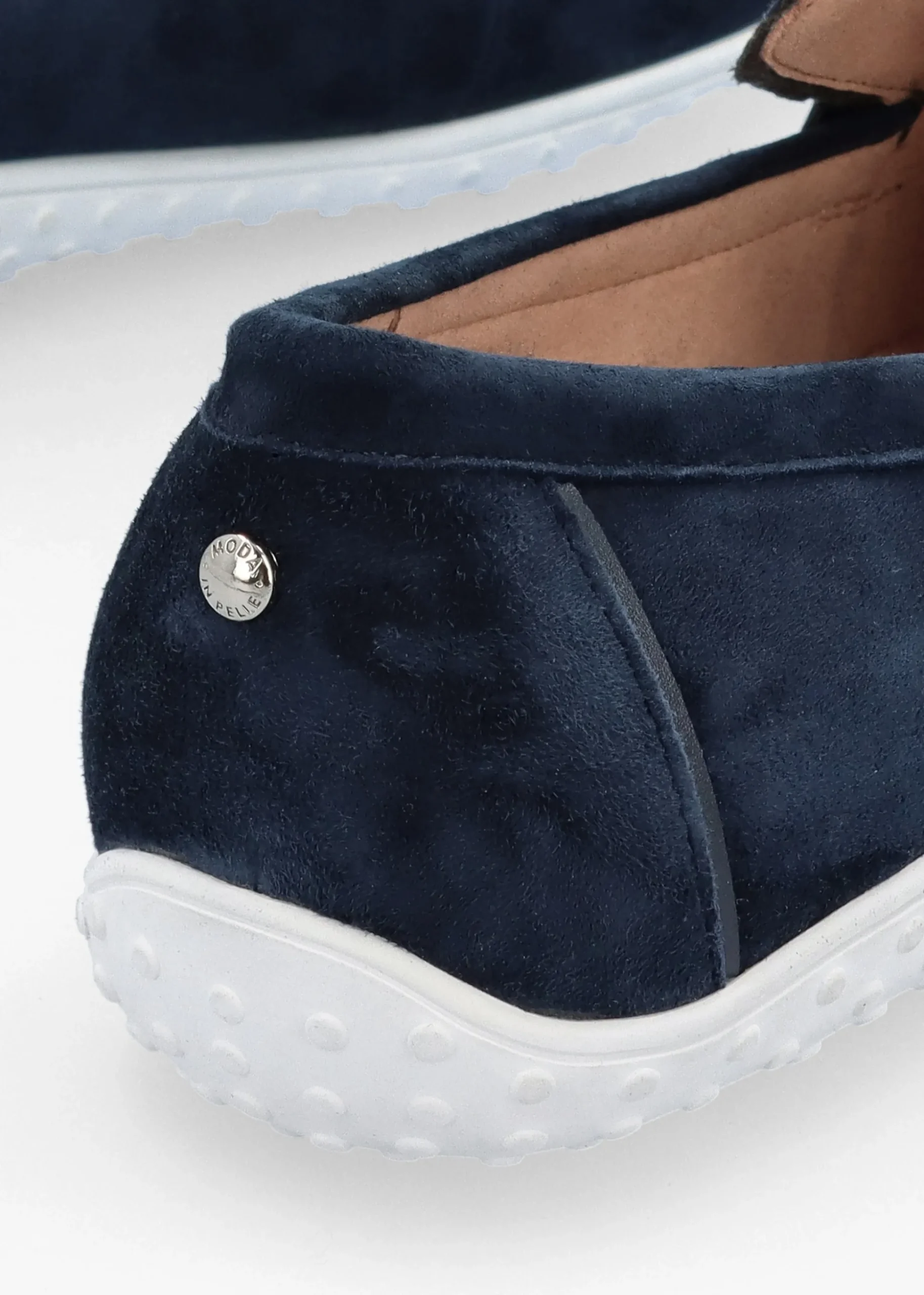 Elinia Navy Suede Tassel Loafers