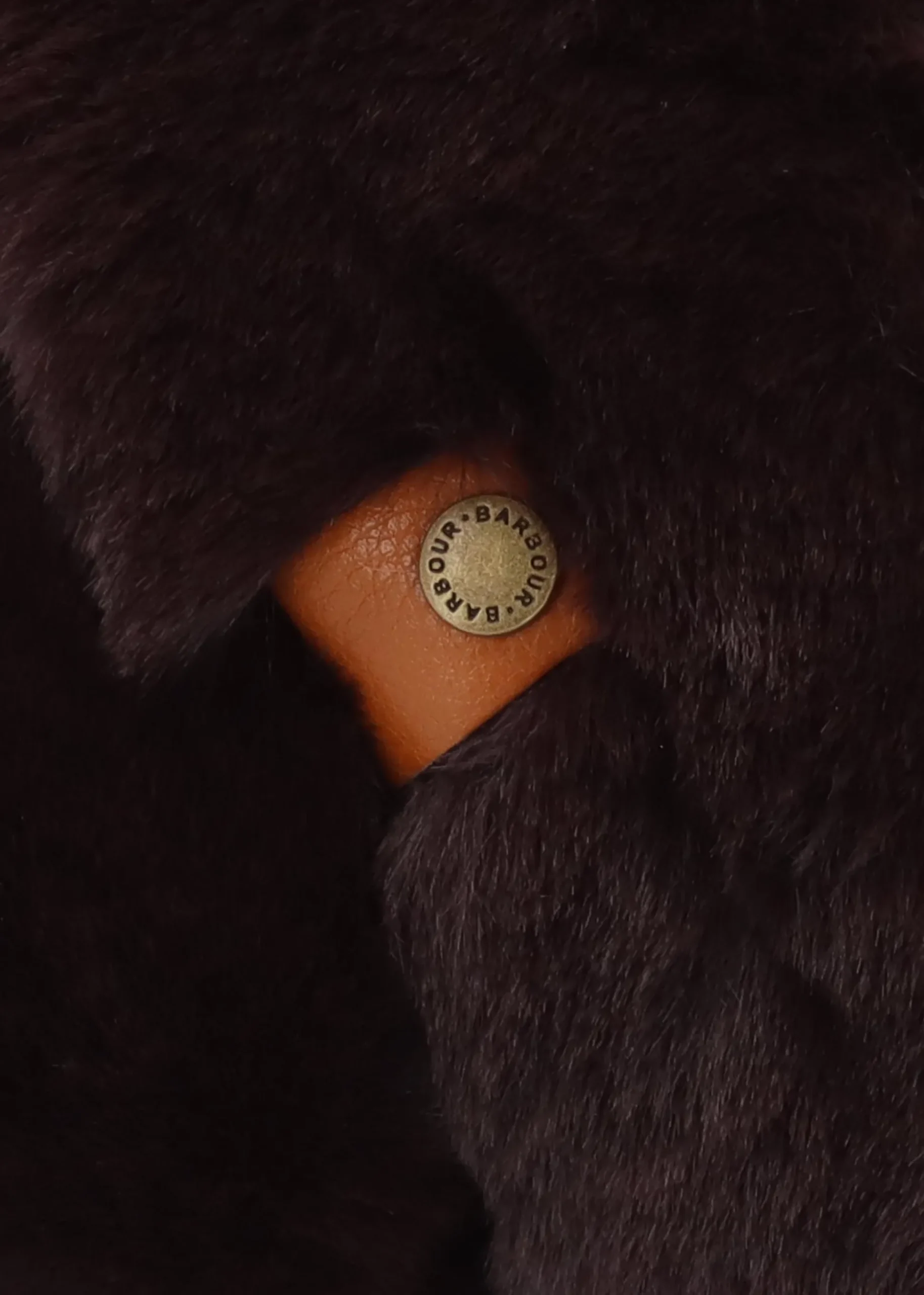Eliza Brown Cross Over Faux Fur Slippers