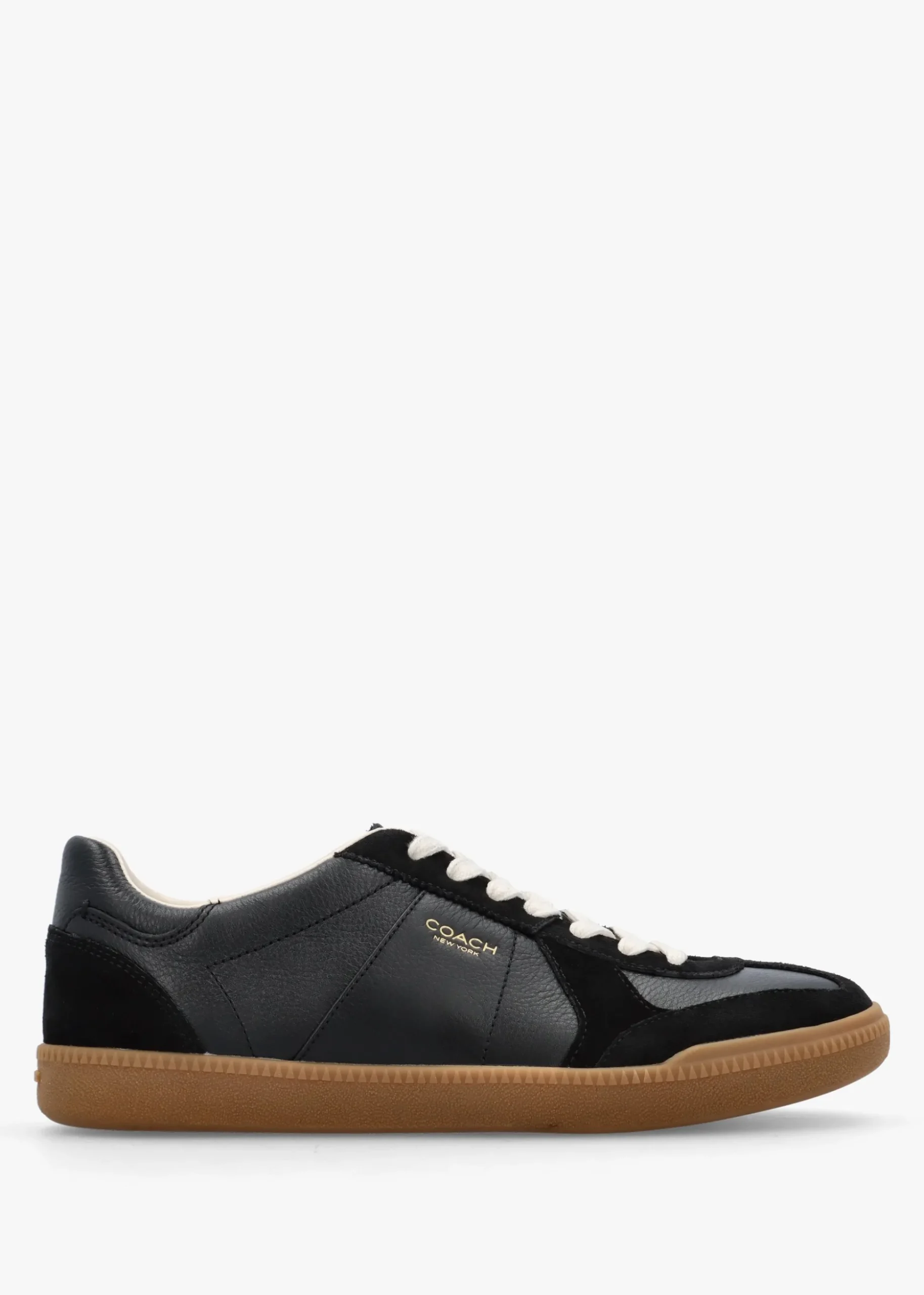 Ellis Black Leather & Suede Trainers