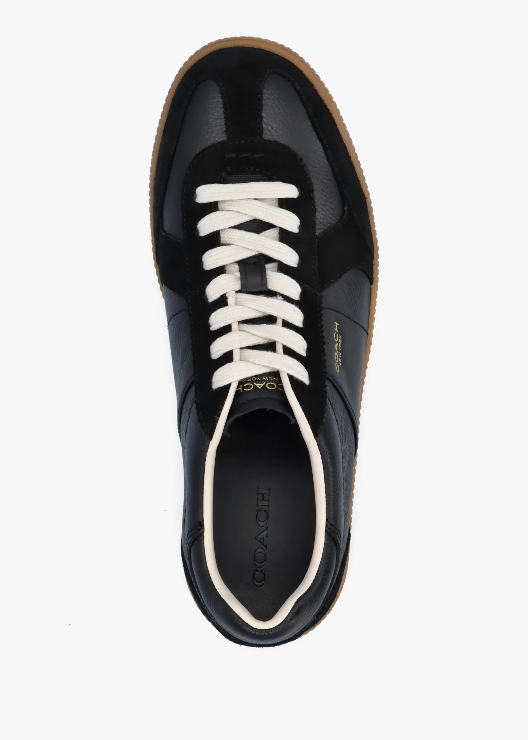 Ellis Black Leather & Suede Trainers