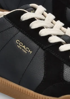 Ellis Black Leather & Suede Trainers