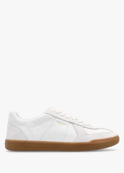 Ellis Optic White Leather & Suede Trainers