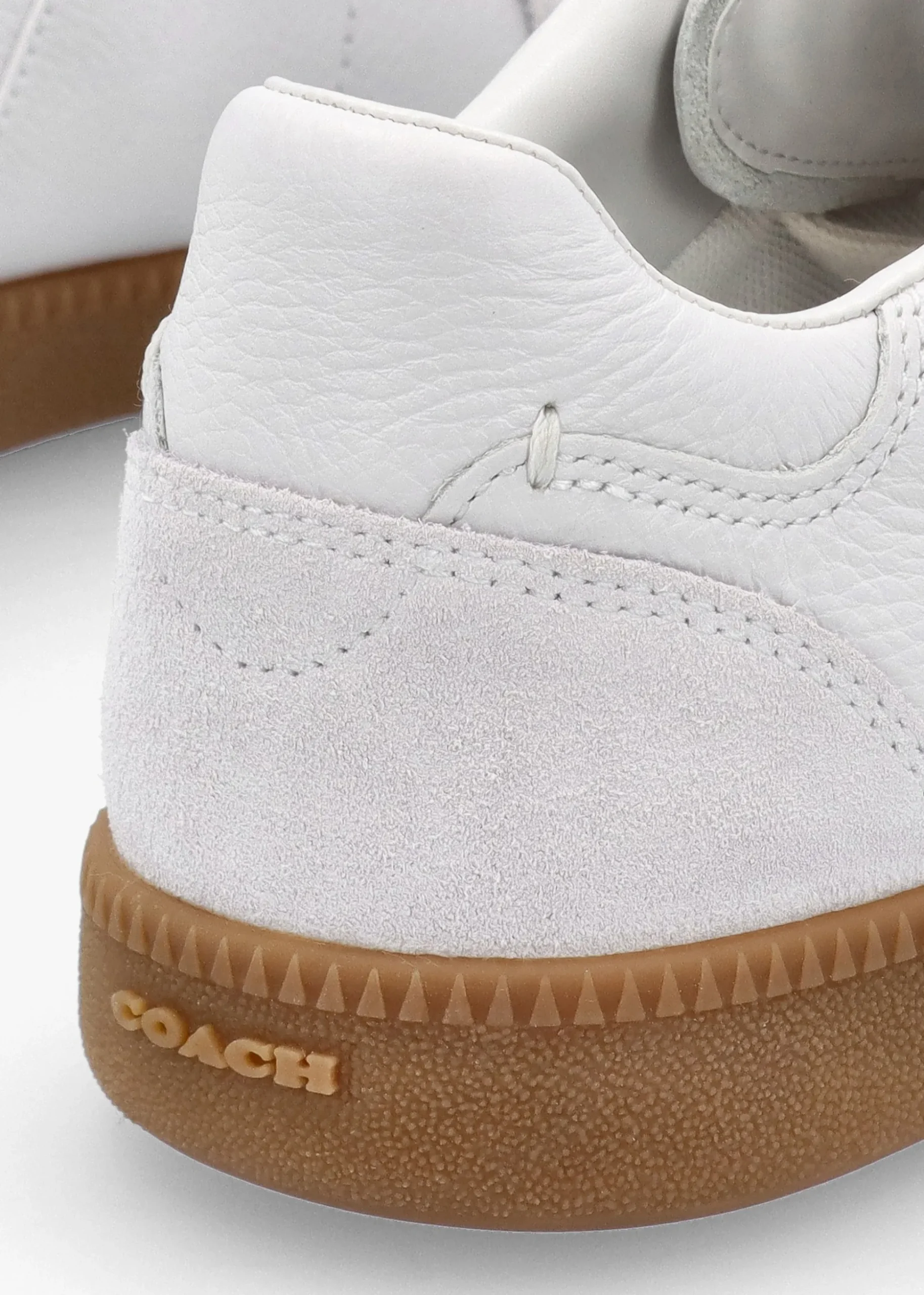 Ellis Optic White Leather & Suede Trainers
