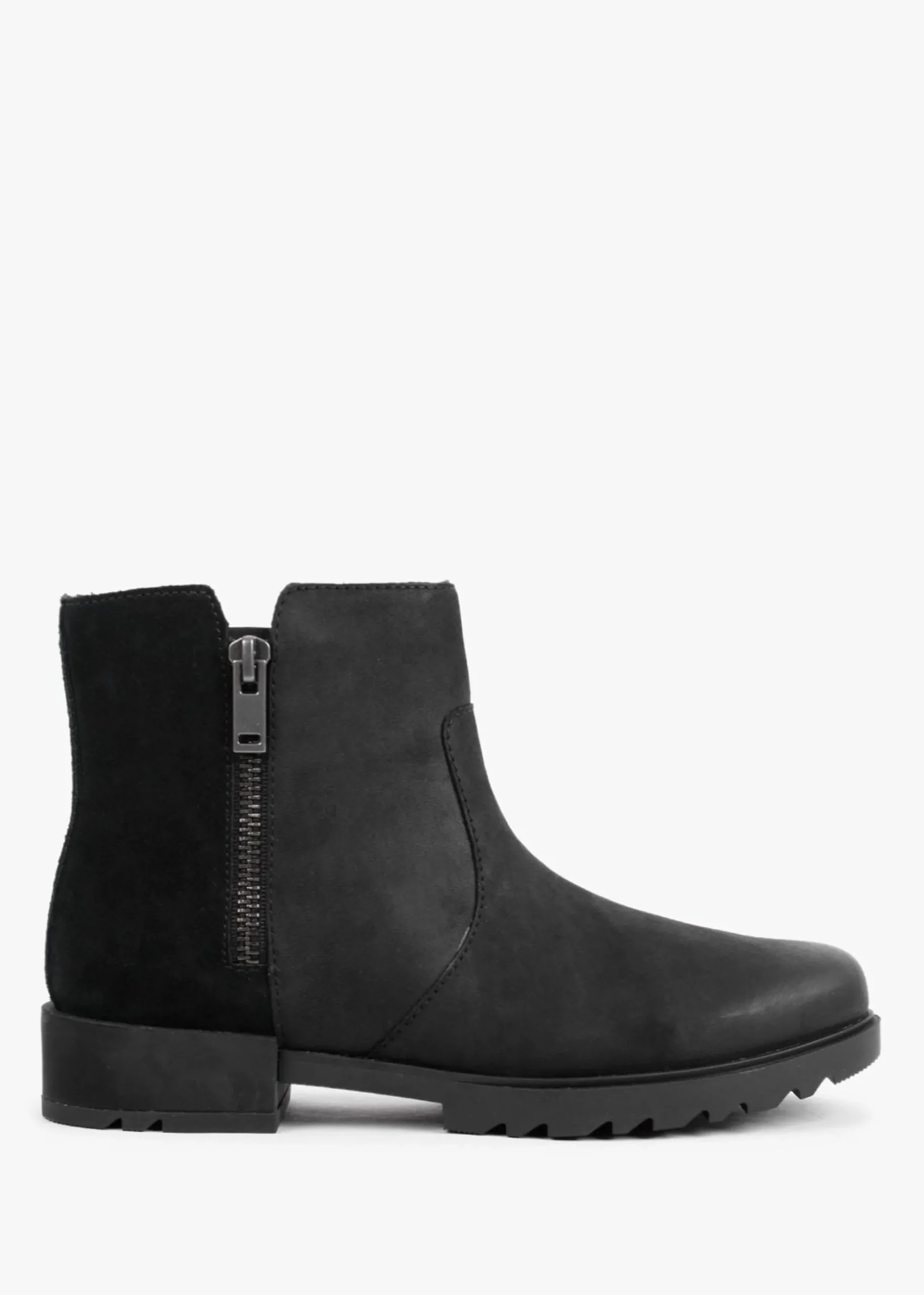 Emelie II Zip Black Sea Salt Leather Waterproof Ankle Boots