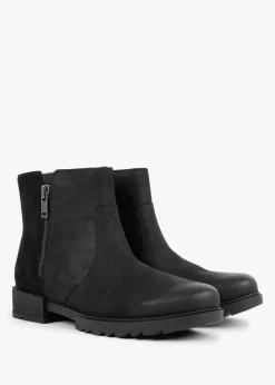 Emelie II Zip Black Sea Salt Leather Waterproof Ankle Boots