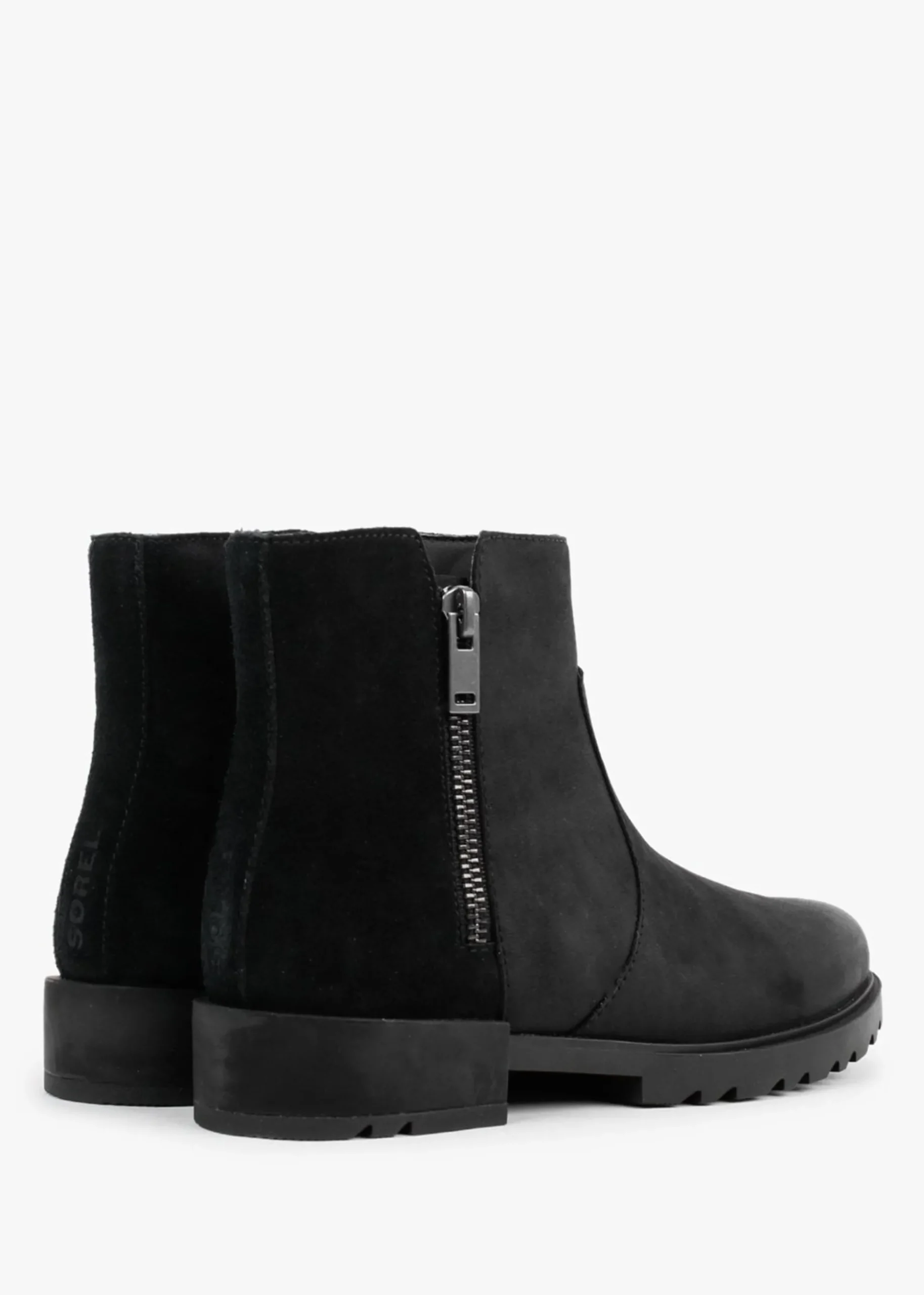 Emelie II Zip Black Sea Salt Leather Waterproof Ankle Boots