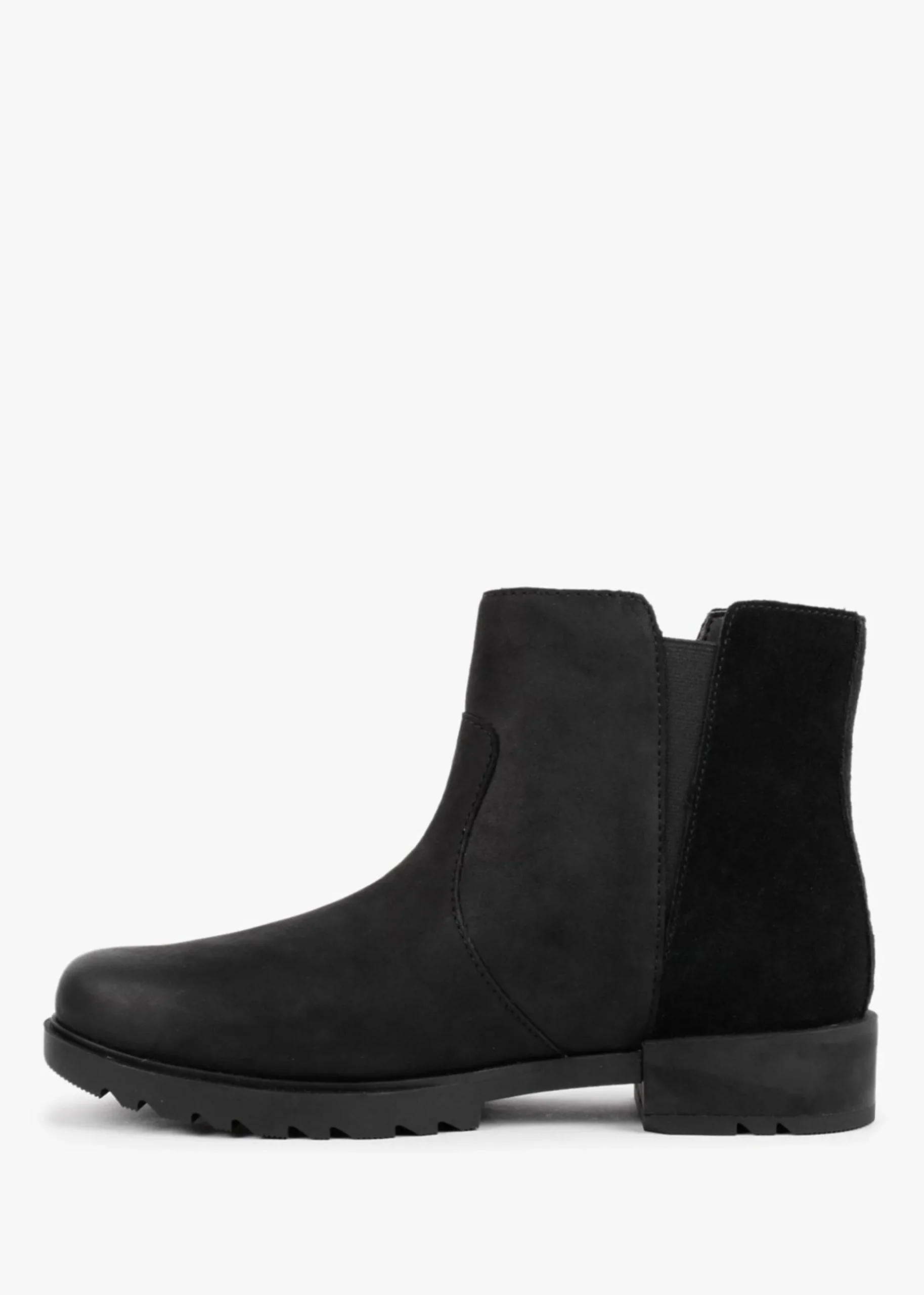 Emelie II Zip Black Sea Salt Leather Waterproof Ankle Boots