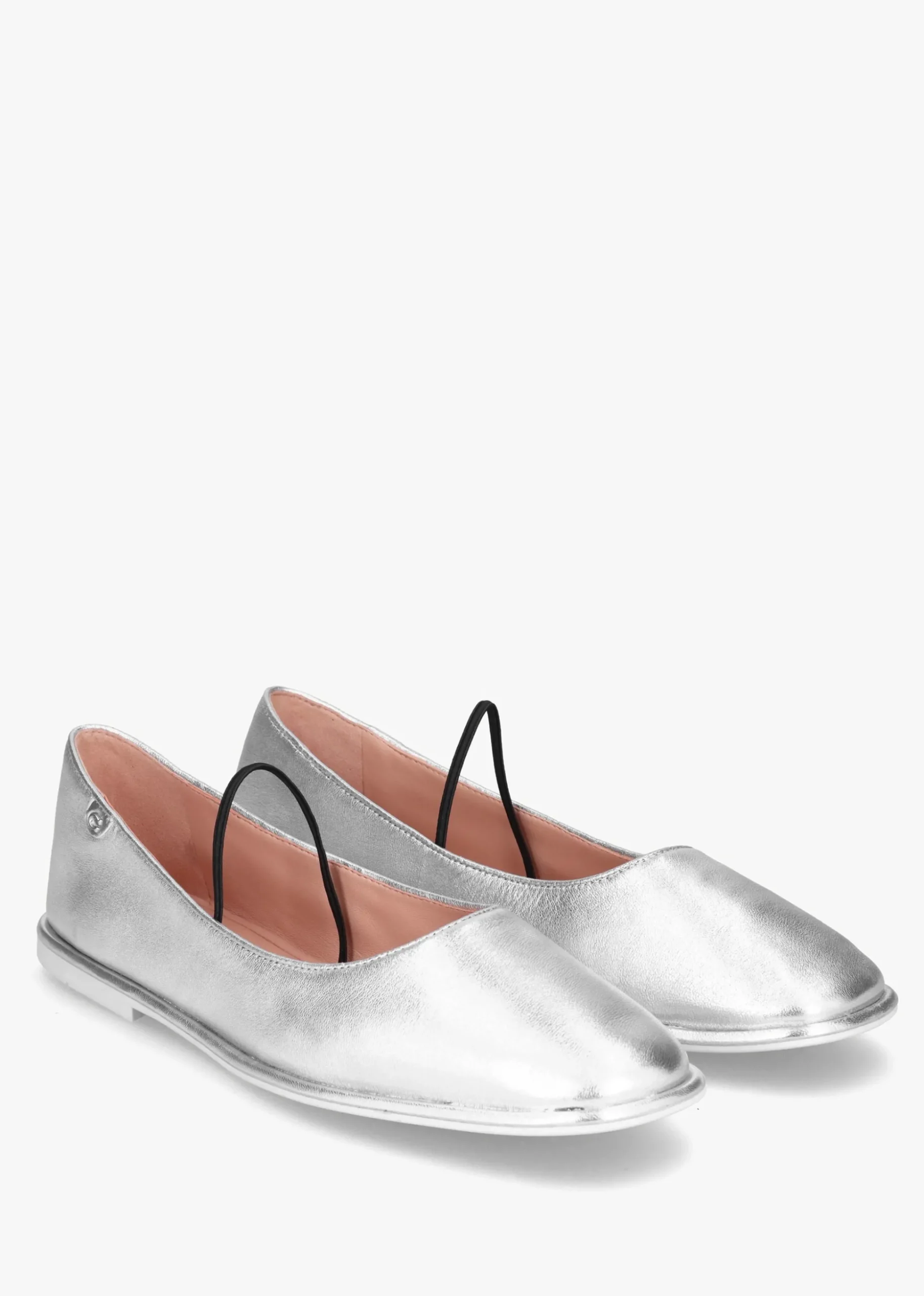 Emilia Silver Metallic Leather May Janes