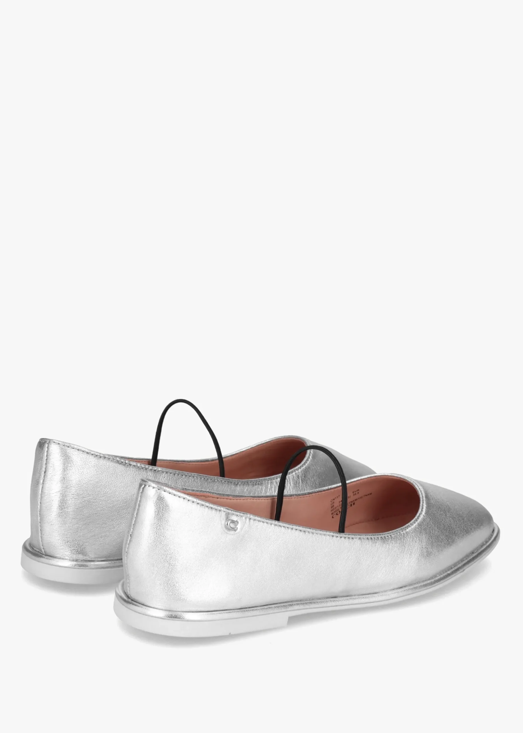 Emilia Silver Metallic Leather May Janes