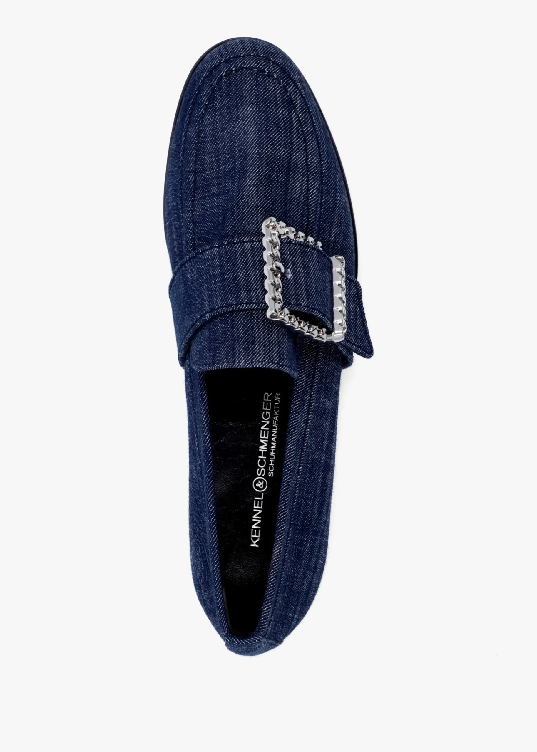 Emma Indigo Denim Buckle Loafers