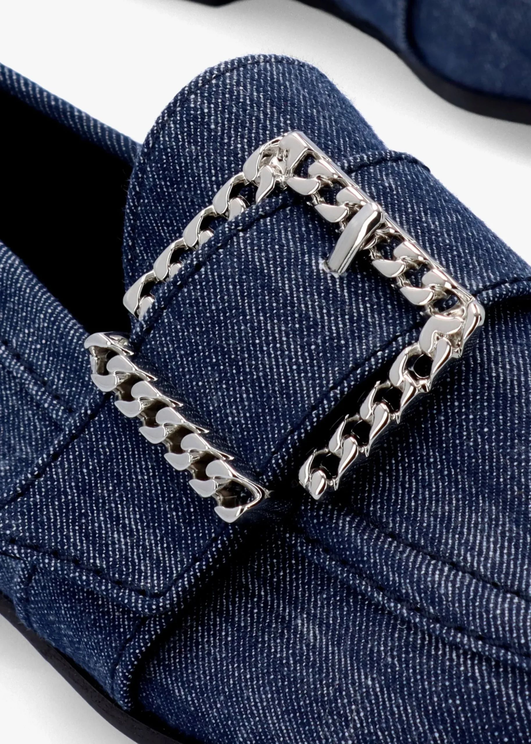 Emma Indigo Denim Buckle Loafers