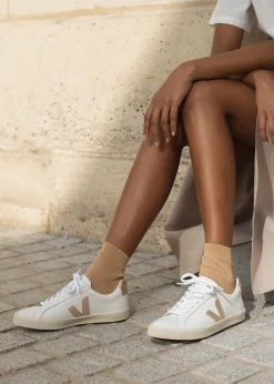 Esplar Logo Leather Extra White Platine Trainers