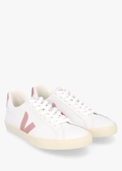 Esplar Logo Leather Extra White Nacre Trainers