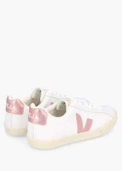 Esplar Logo Leather Extra White Nacre Trainers
