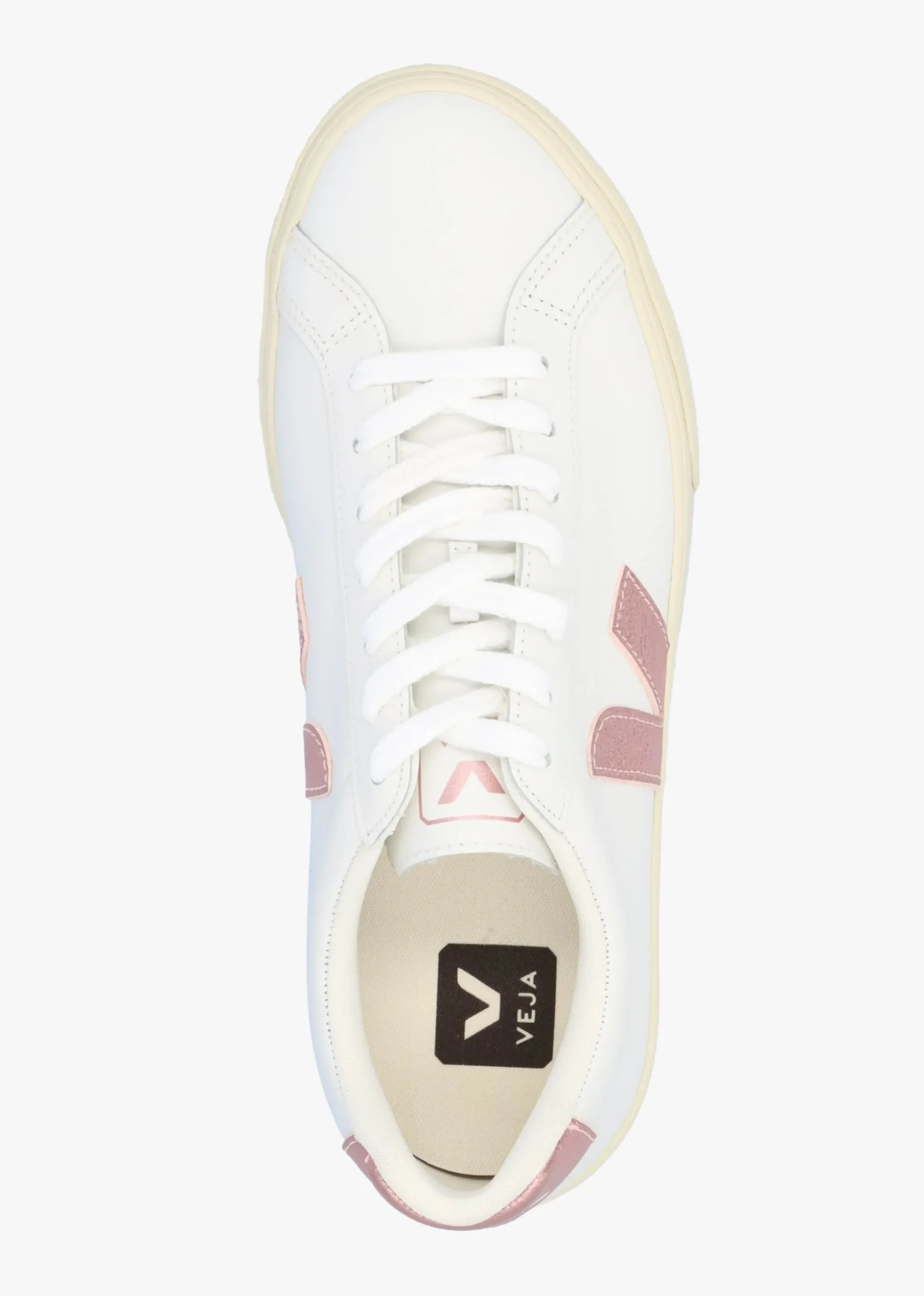 Esplar Logo Leather Extra White Nacre Trainers
