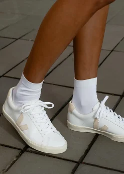 Esplar Logo Leather Extra White Sable Trainers