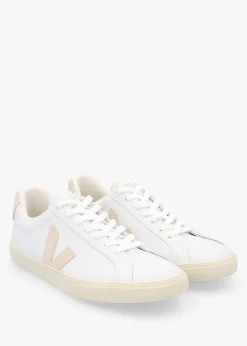Esplar Logo Leather Extra White Sable Trainers