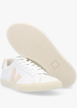 Esplar Logo Leather Extra White Sable Trainers
