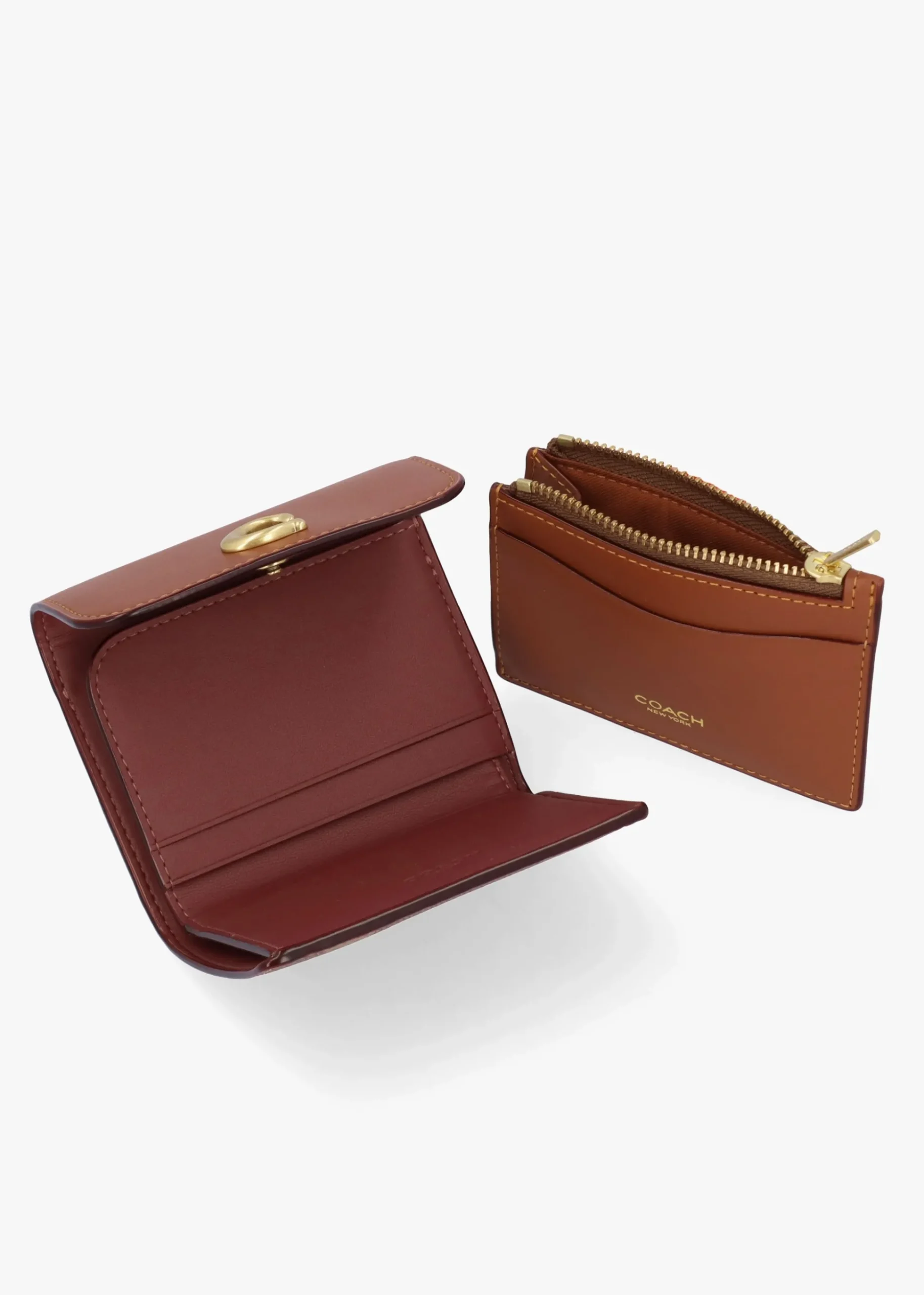 Essential Signature Coated Canvas Tan Caramel Card Holder Wallet