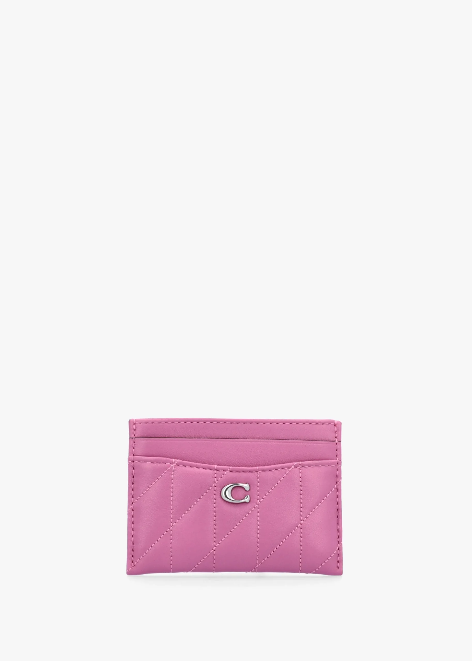 Essentials Quilted Pillow Fuchsia Leather Card Case