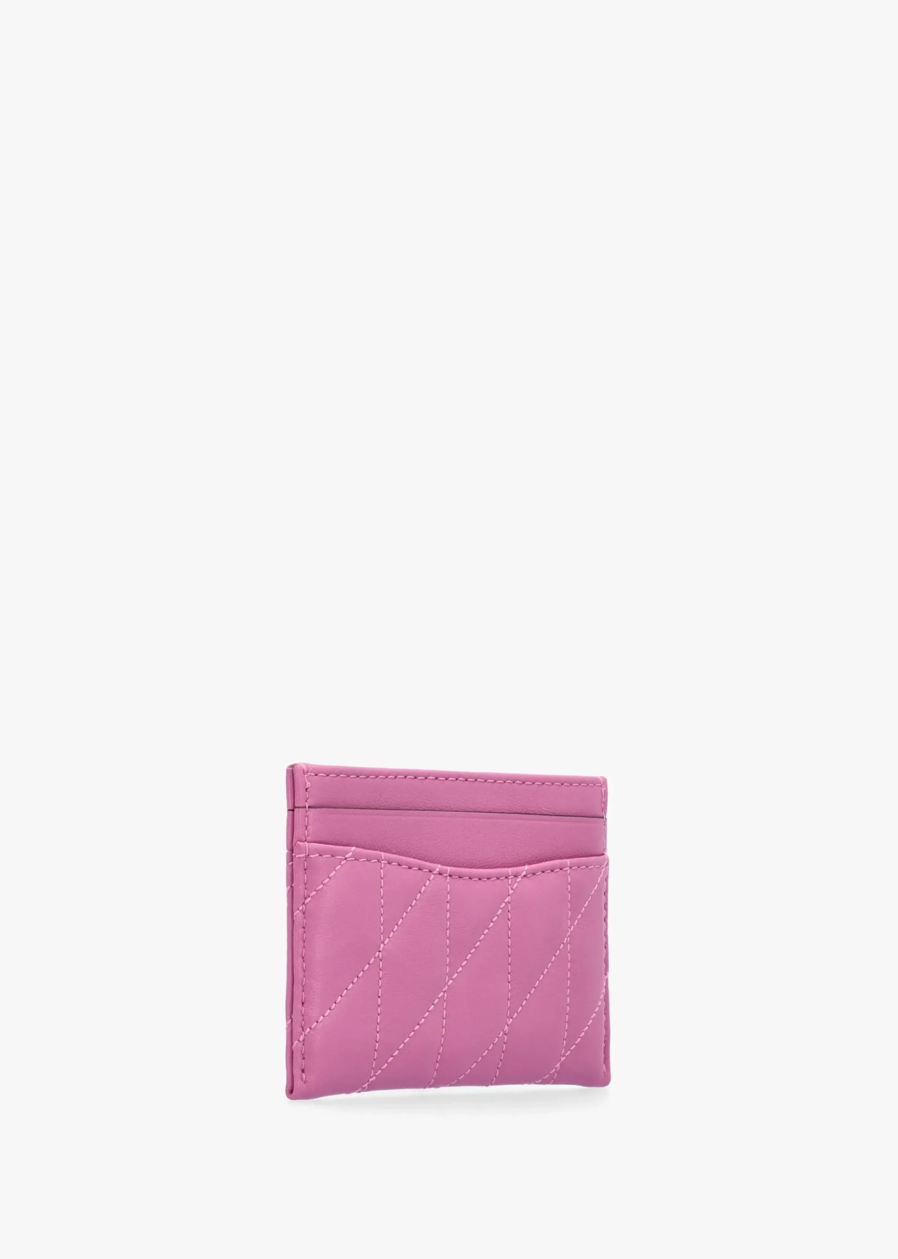 Essentials Quilted Pillow Fuchsia Leather Card Case