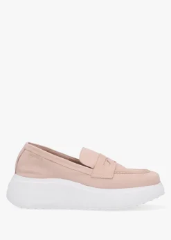 Estela Nude Nubuck Leather Chunky Loafers