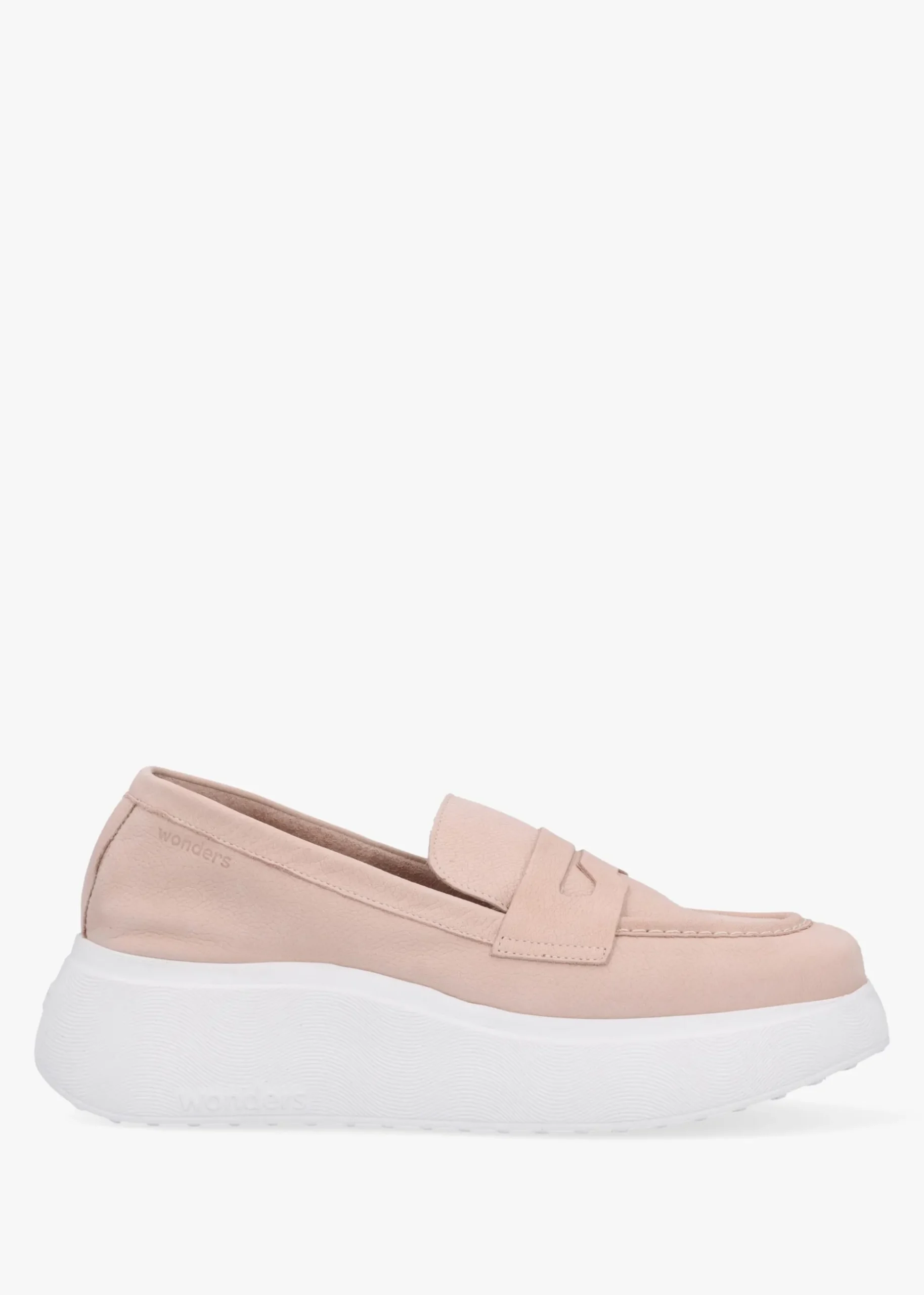 Estela Nude Nubuck Leather Chunky Loafers