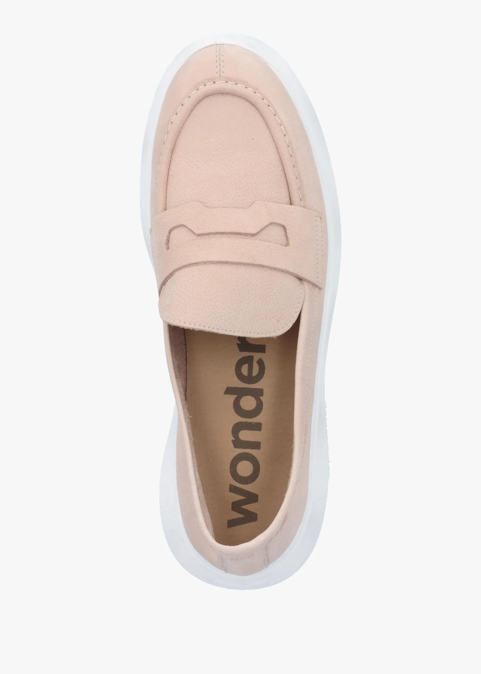 Estela Nude Nubuck Leather Chunky Loafers