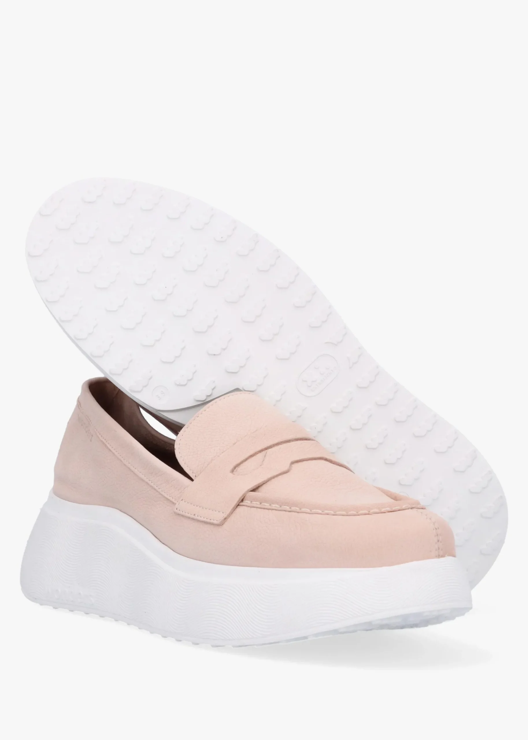 Estela Nude Nubuck Leather Chunky Loafers