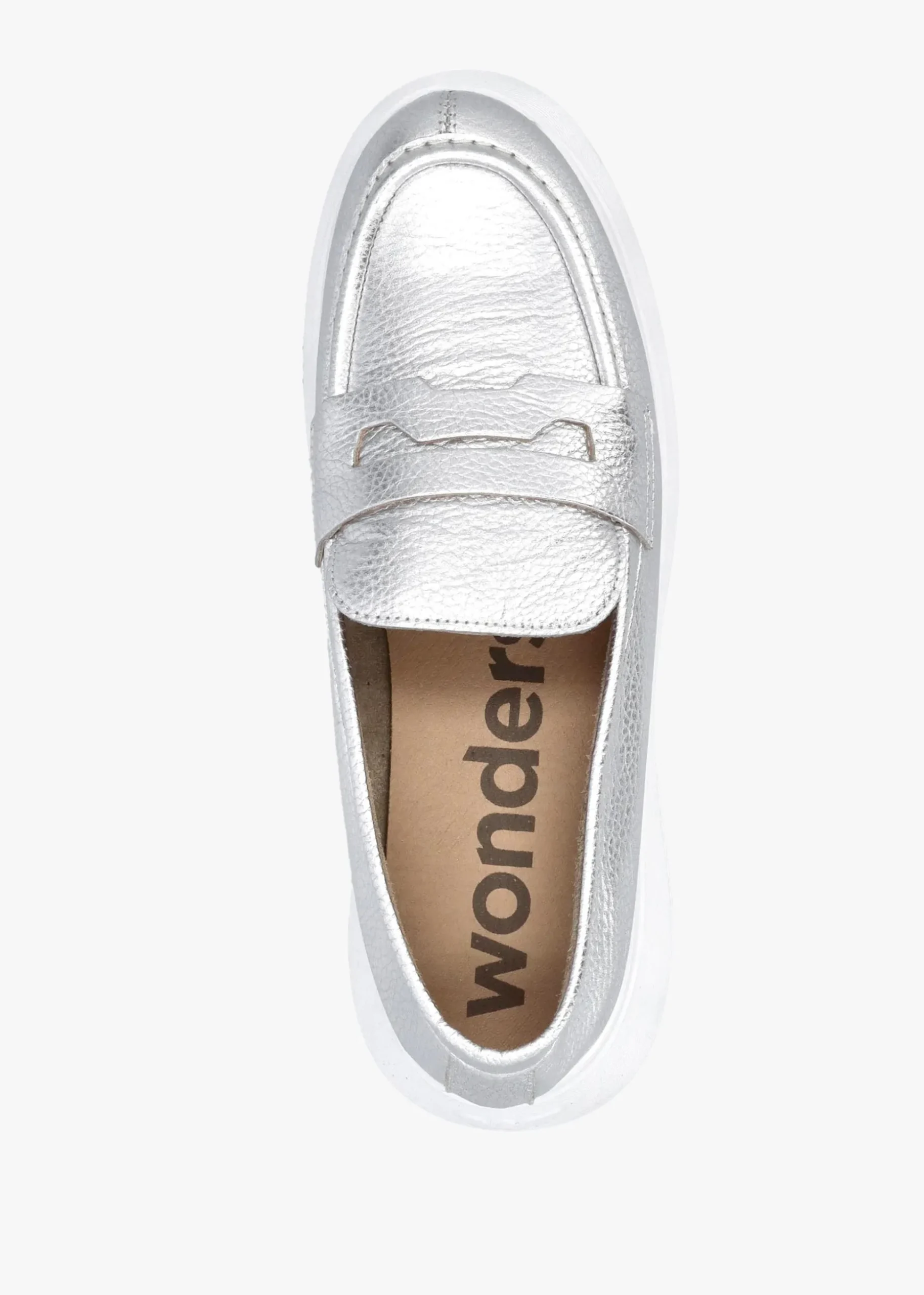 Estela Silver Leather Chunky Loafers