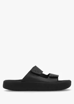 Etna Full Black Leather Sandals