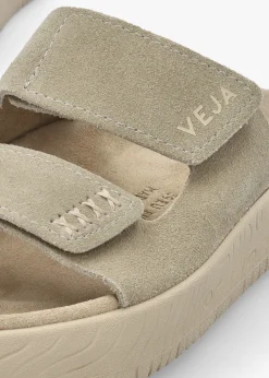 Etna Taupe Almond Suede Sandals