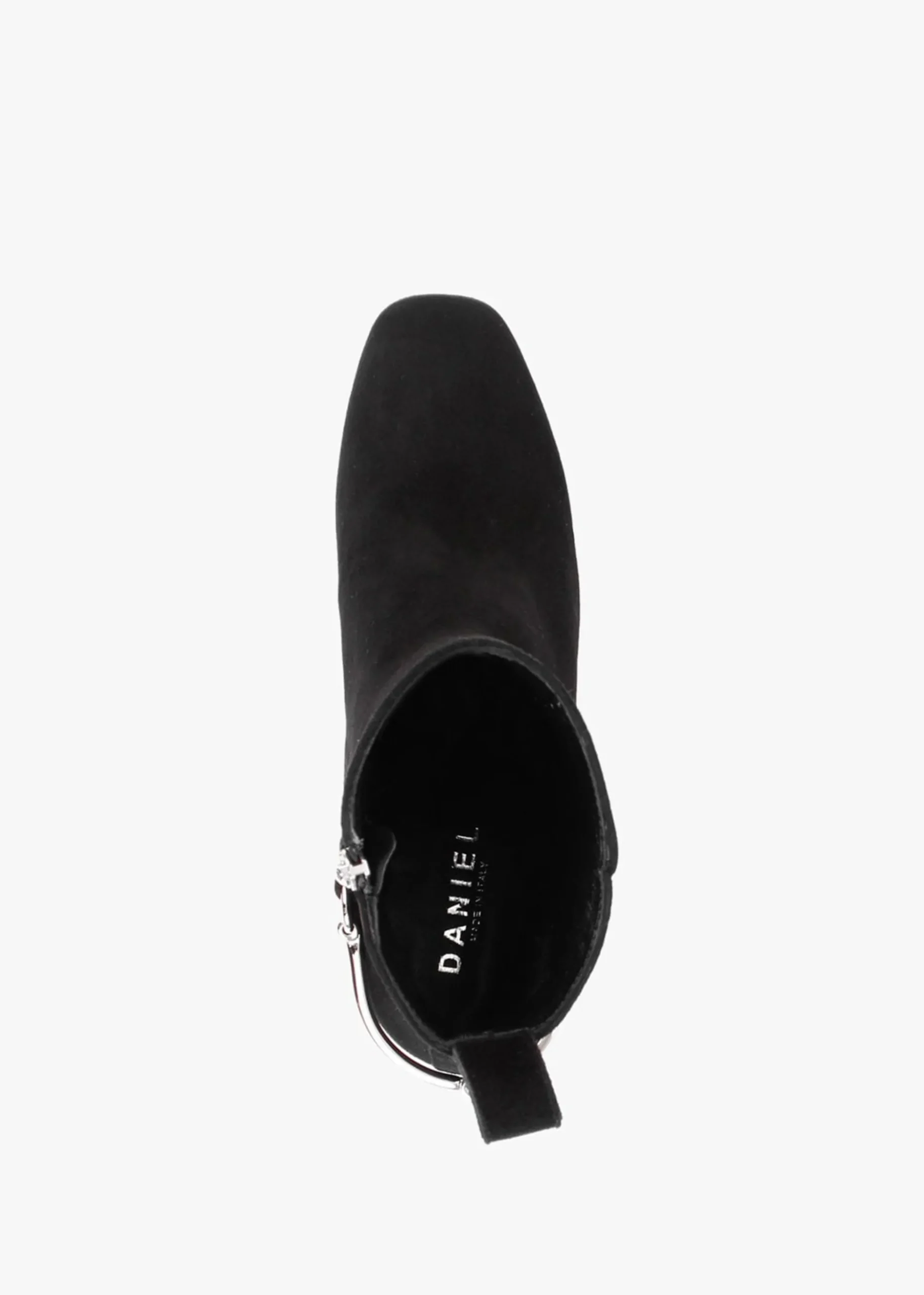 Evalena Black Suede Block Heel Ankle Boots