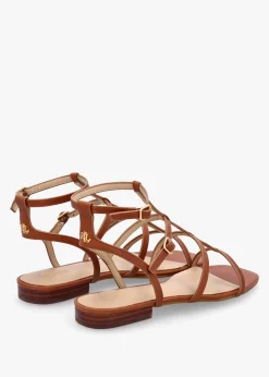 Everley Lauren Tan Leather Gladiator Sandals