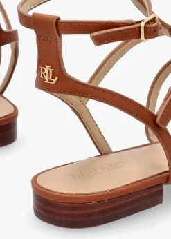 Everley Lauren Tan Leather Gladiator Sandals