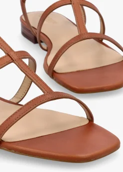Everley Lauren Tan Leather Gladiator Sandals