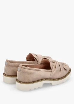 Eves Beige Textile Loafers