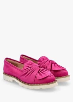 Eves Pink Textile Loafers