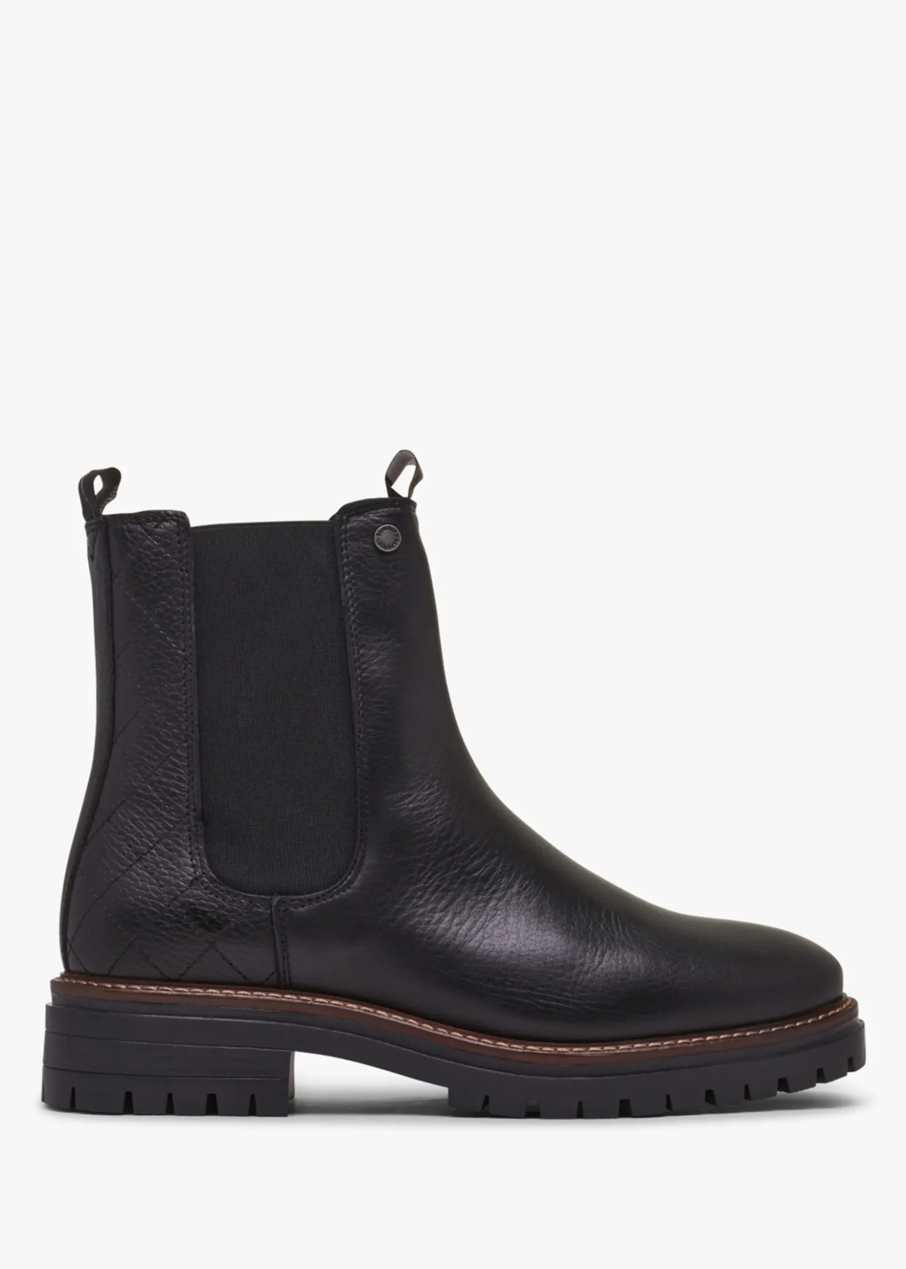 Evie Black Leather Chelsea Boots