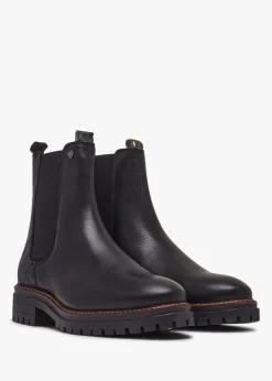Evie Black Leather Chelsea Boots