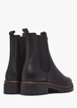 Evie Black Leather Chelsea Boots