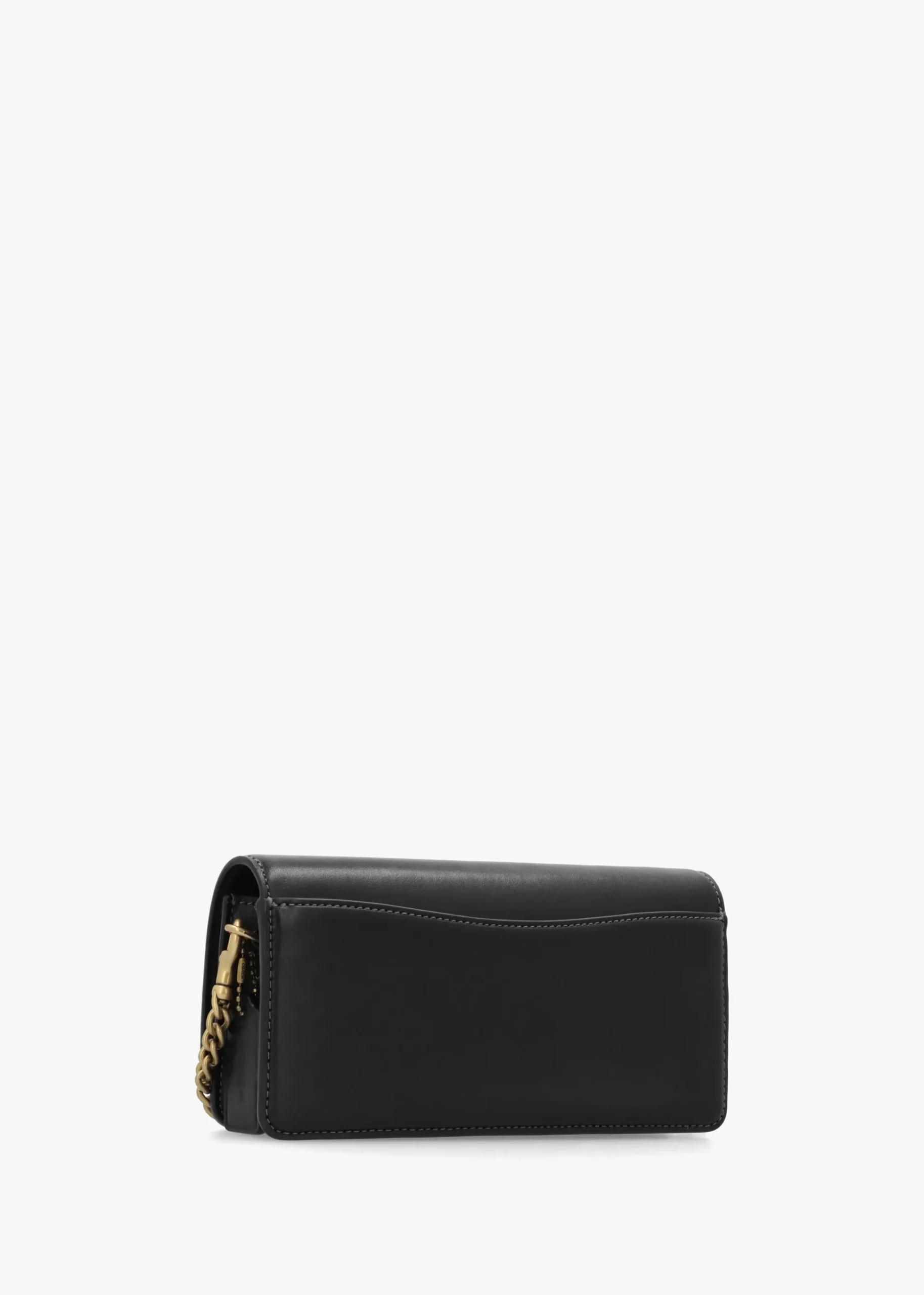 Evie Black Leather Wallet On A Chain Bag